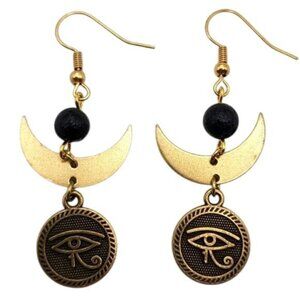 Golden Eye of Horas Earrings